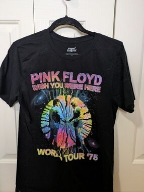 Pink Floyd x Hot Topic Black Band Logo Tee with White Print